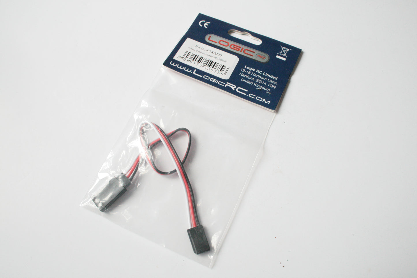 Logic RC Futaba Servo Extension Lead 200mm - P-LGL-FTX0200