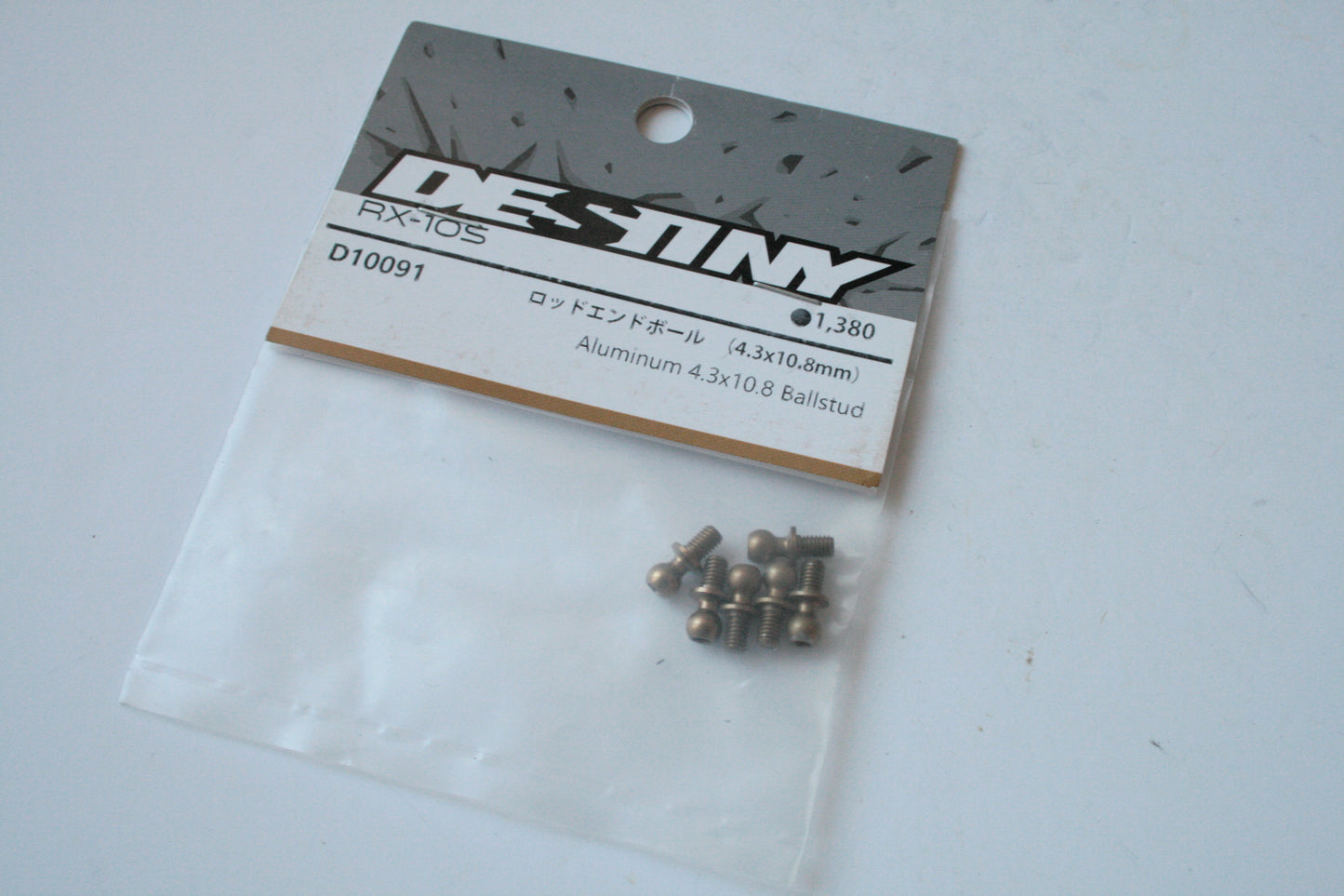 Destiny DES-D10091 Aluminium 4.3x10.8 Ball Studs (6pcs) RX-10S/SR