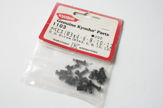 Kyosho 1103 R.H Screws M3 x 4, 6, 8, 10, 12mm