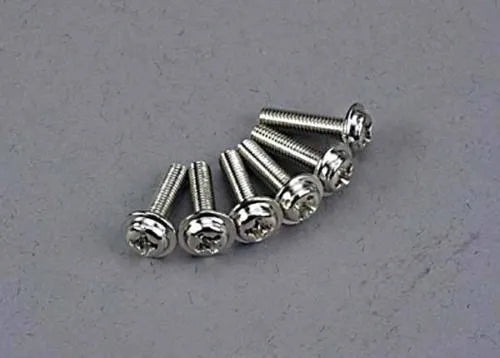 Traxxas 3186 Screws 3x12mm Washerhead Machine (6)