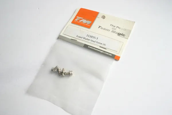 Team Magic M3 Round Washer Head Screws (Motor Screws) - 111135-5